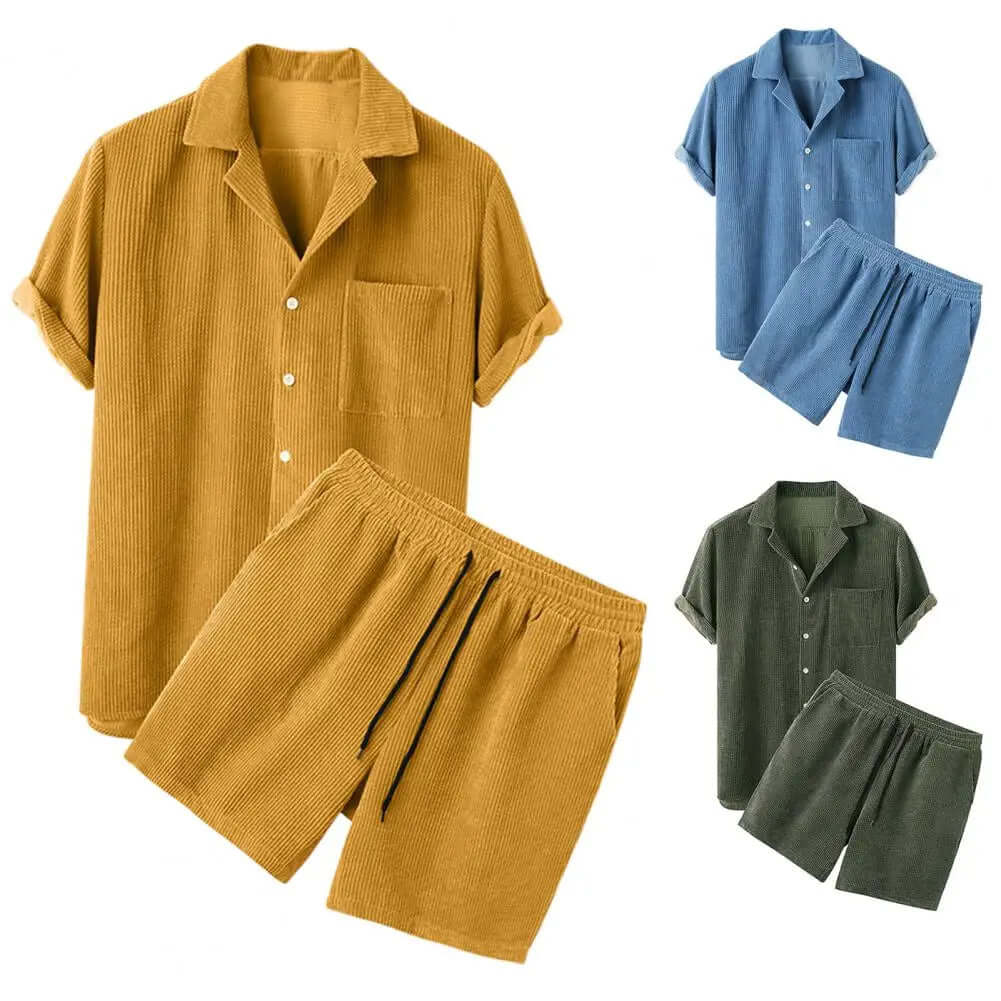 Relaxed Fit Cotton Two Piece Suit - Luxivelle