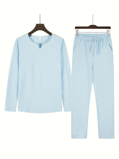 Relaxed Fit 2 Piece Mens Suit Set