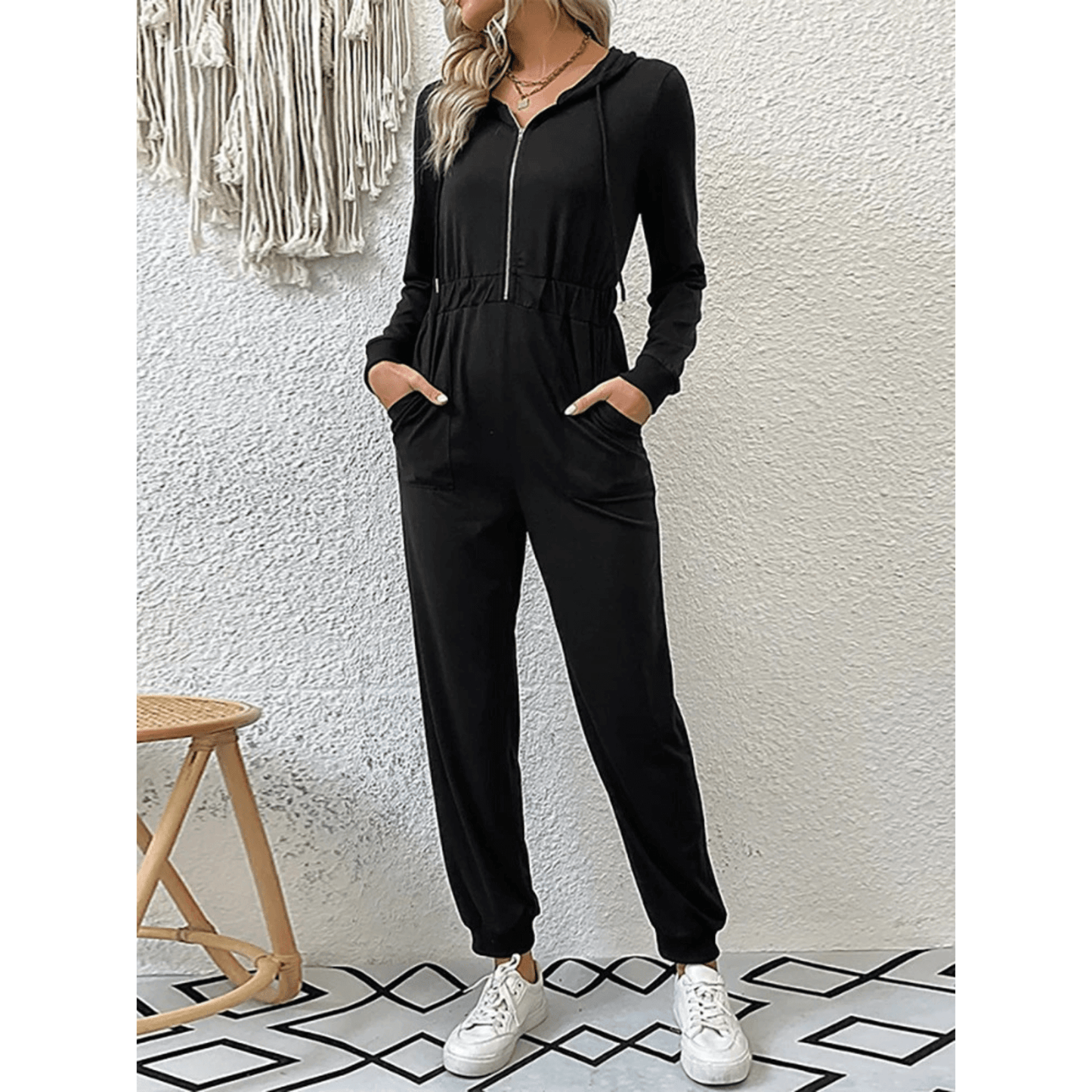 Fitted Ladies Hoodie Jumpsuit
