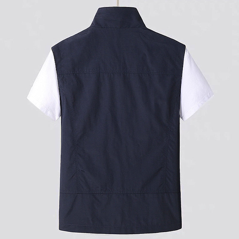 Men's Casual Short Sleeve Pocket Sweater