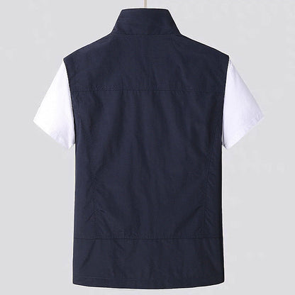 Men's Casual Short Sleeve Pocket Sweater