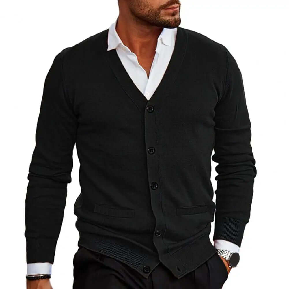 Classic Crew Neck Sweater Cardigan