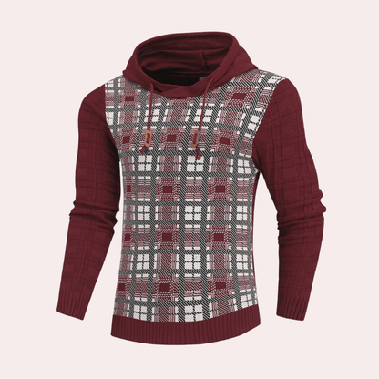 Cozy Plaid Crew Neck Sweater for Men