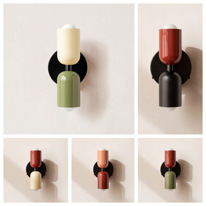 Dual Arm Brushed Steel Wall Lamp