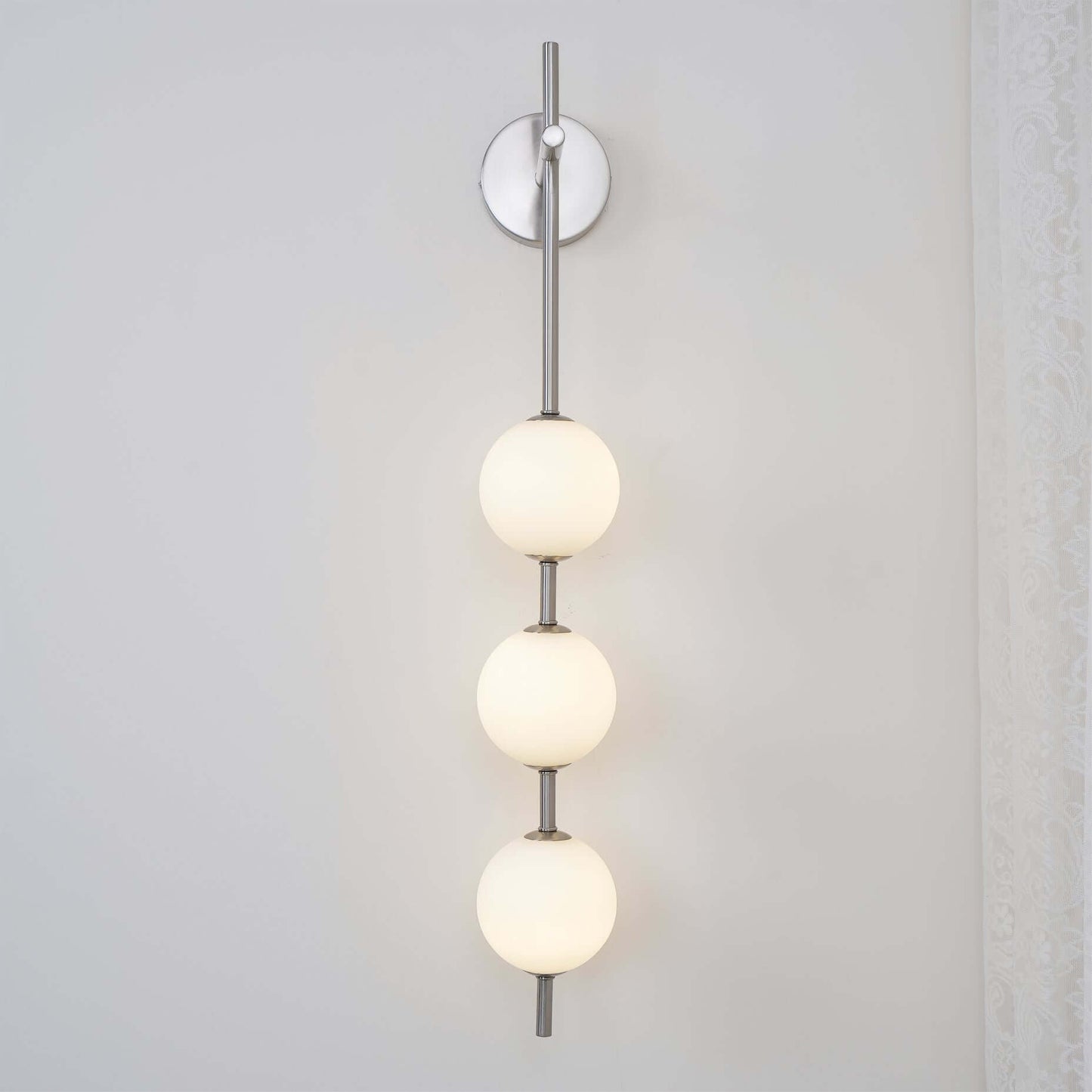 Sleek Round Glass Wall Light