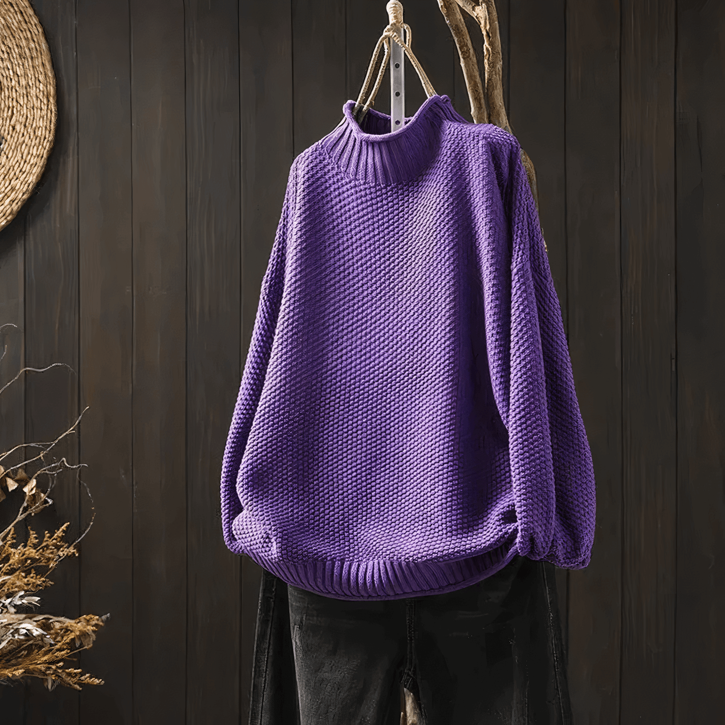 Classic Female Crew Neck Winter Sweater