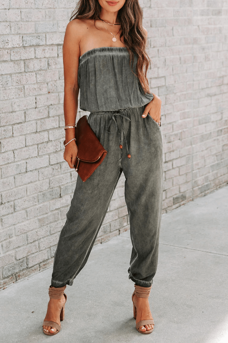 Sleeveless Halter Neck Jump Suit