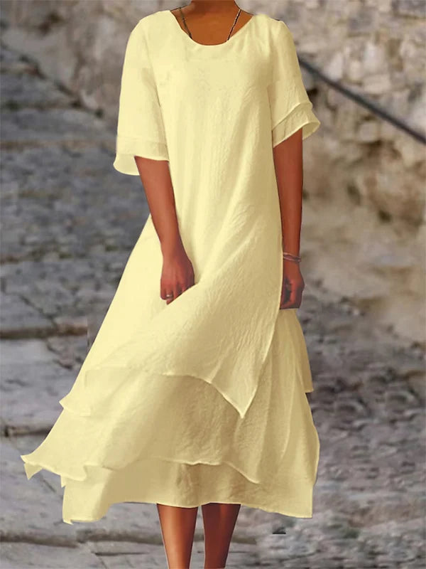 Variant image for Alyssa | Asymmetrical Layered Dress for Women - Trendy Casual and Party Style-25