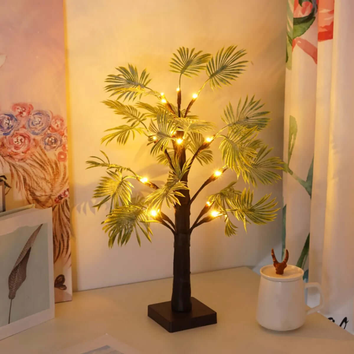 Festive Holiday Palm String Lights