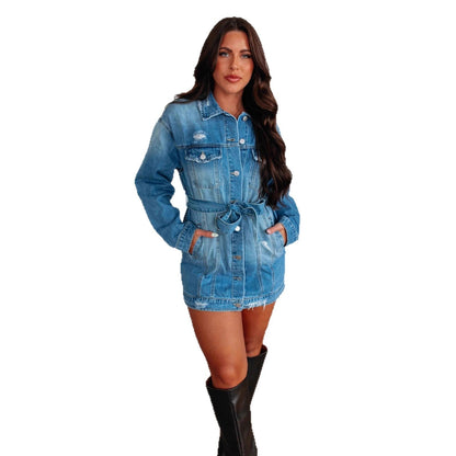 Relaxed Fit Denim Shirt Dress
