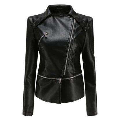 Tough Ladies Leather Motorcycle Jacket