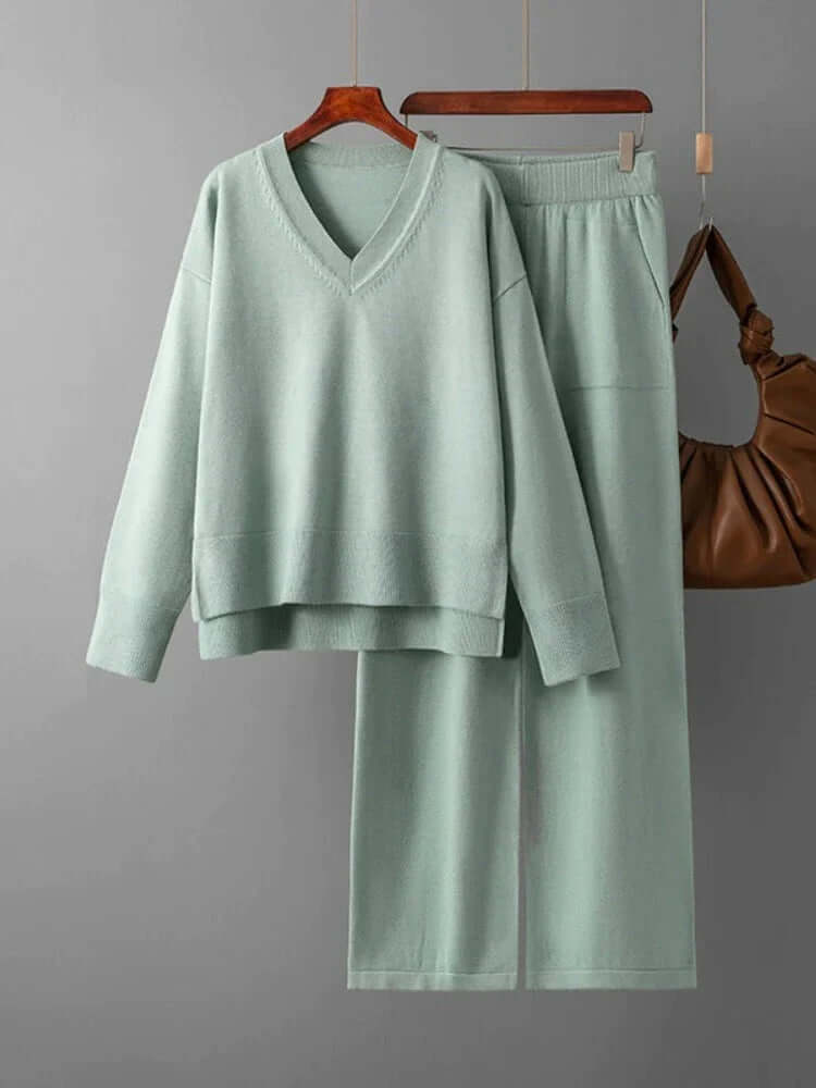 Ladies' Crew Neck Jumper and Loose Fit Pants Set