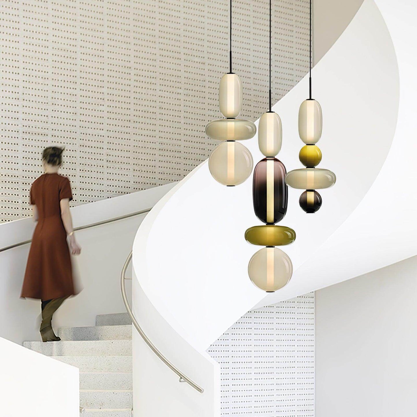 Vibrant Glass Drop Ceiling Light