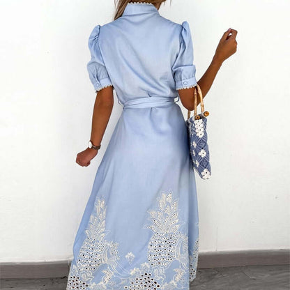 Beautiful Navy Blue A-Line Dress