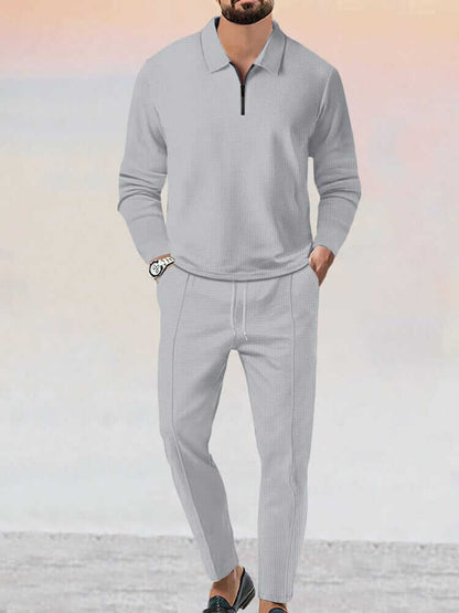 Comfortable Textured 2 Piece Pajama Set