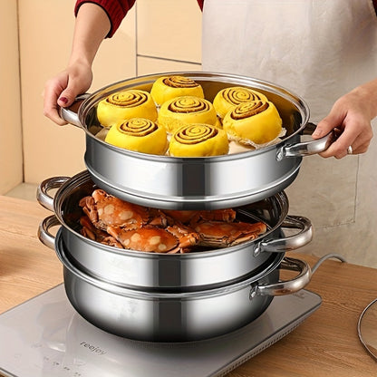 Easy 3 Tier Food Steamer Stainless Steel Cooker