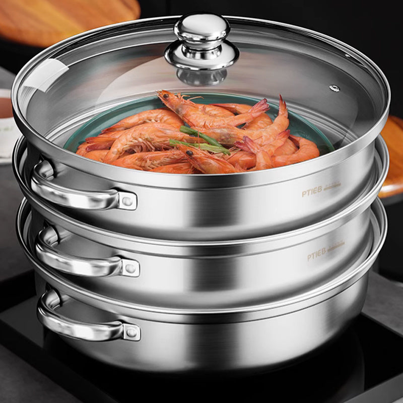 Easy 3 Tier Food Steamer Stainless Steel Cooker