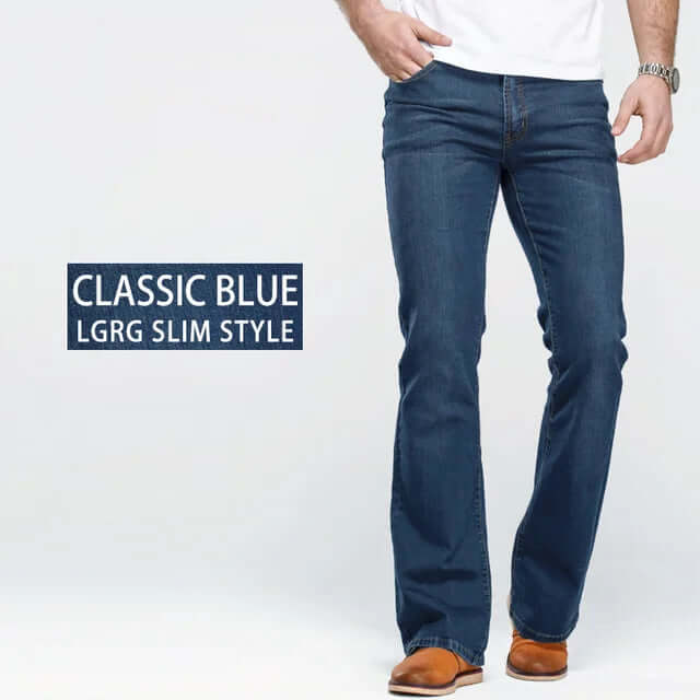 Comfortable Fit Stretch Blue Jeans