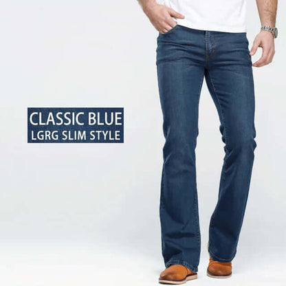 Comfortable Fit Stretch Blue Jeans