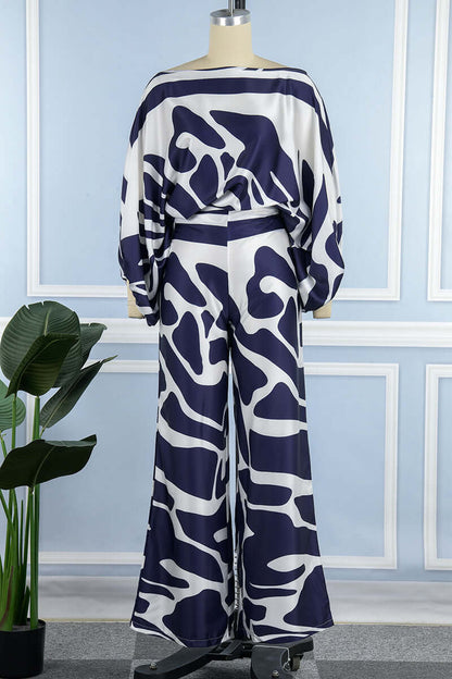 Ladies' Floral Cold Shoulder 2 Piece Outfit Set
