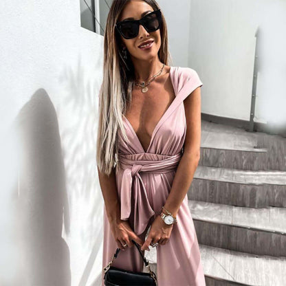 Chic V-Neck Womens Jumpsuit