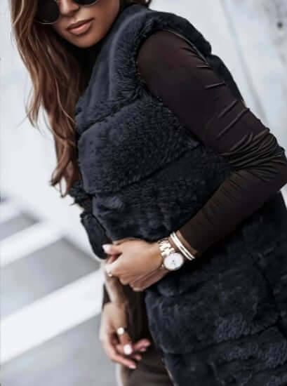 Luxurious Faux Fur Sleeveless Vest for Women