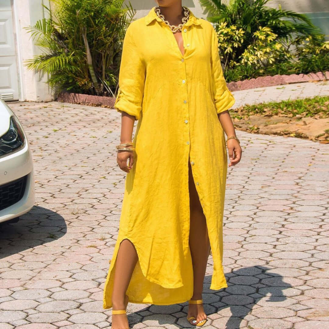 Long Sleeve Floor Length Evening Dress