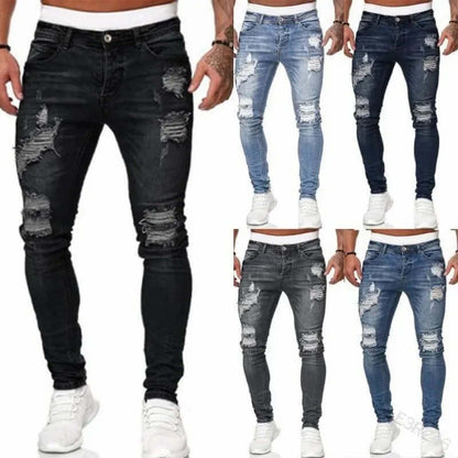 Slim Fit Fuzzy Black Jeans