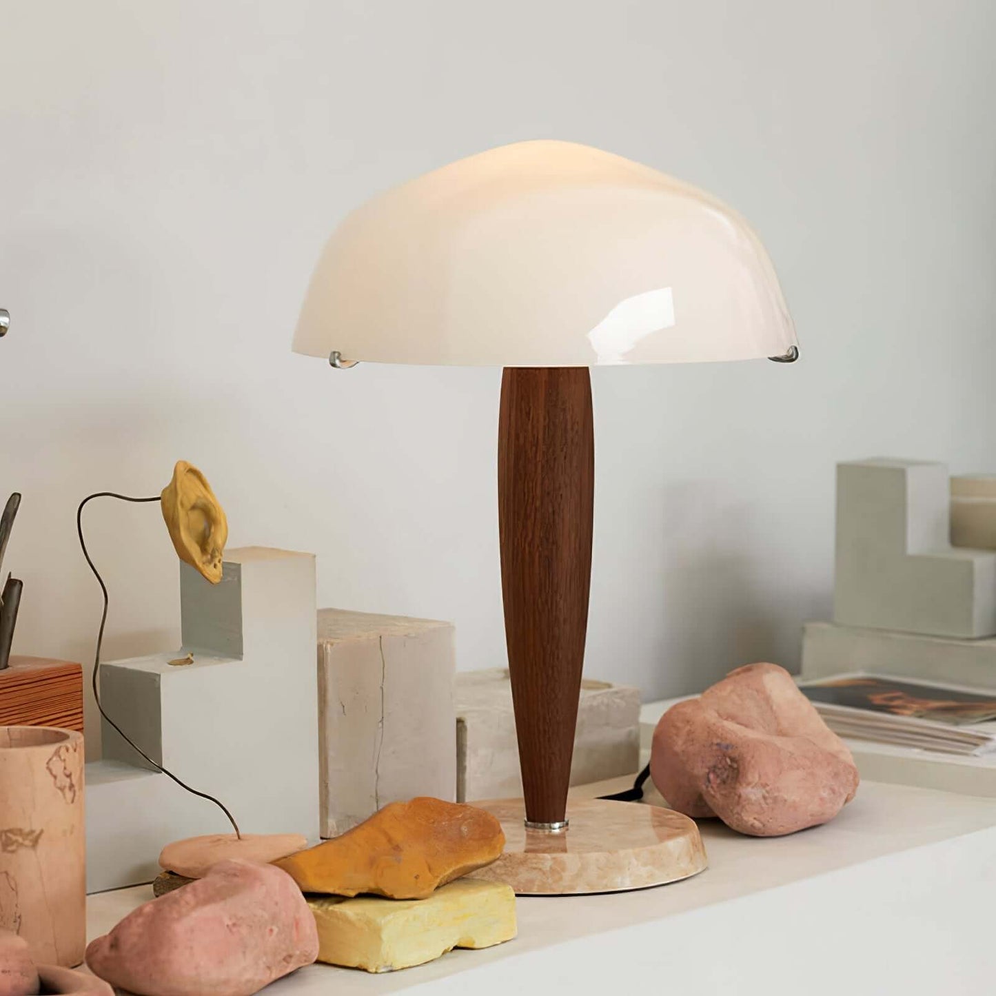 Stylish Wooden Desk Table Lamp