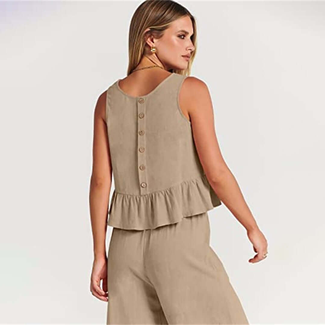 Ladies' Floral Off Shoulder Jumpsuit Set
