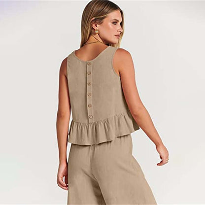Ladies' Floral Off Shoulder Jumpsuit Set