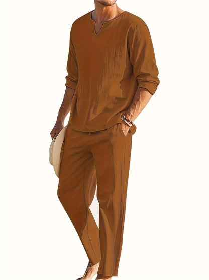 Relaxed Fit 2 Piece Mens Suit Set