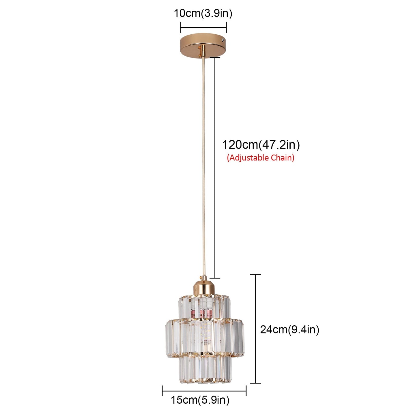 "Elegance shines in this glass crystal ceiling pendant light, ideal for hallways with its sophisticated design and warm glow.