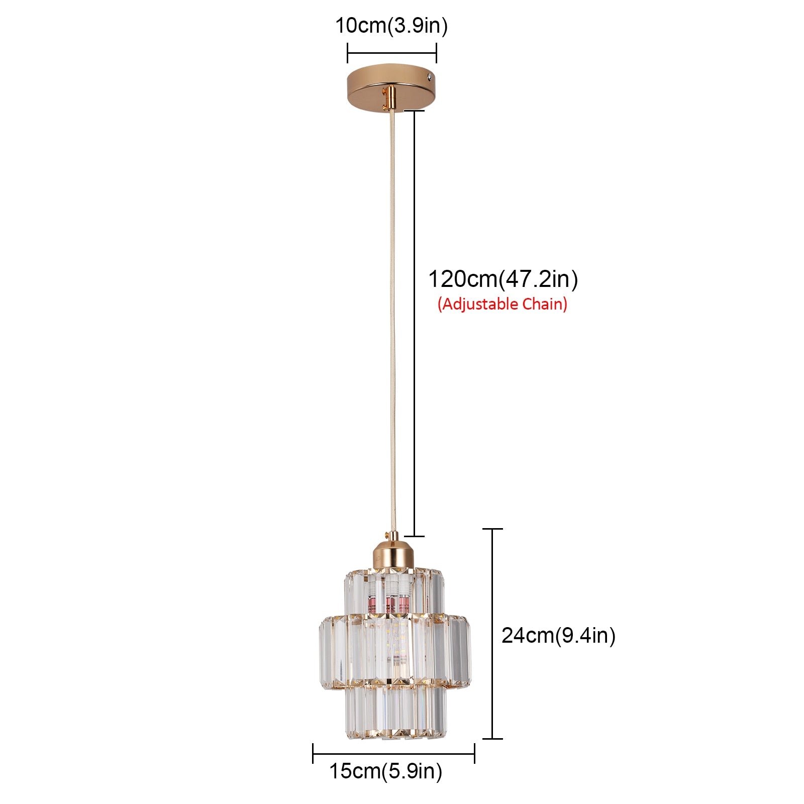 "Elegance shines in this glass crystal ceiling pendant light, ideal for hallways with its sophisticated design and warm glow.