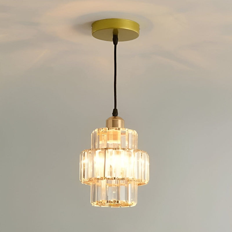 Luxurious Crystal Drop Pendant Lighting Fixture - Luxivelle