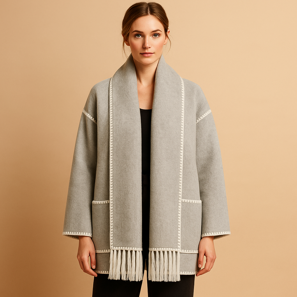 Stylish Women's Belted Parka Coat with Scarf - Luxivelle