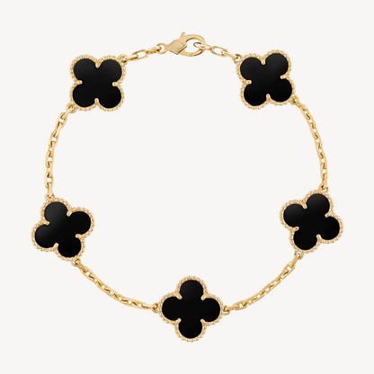 Women's Pretty Four Leaf Clover Beaded Bracelet - Luxivelle