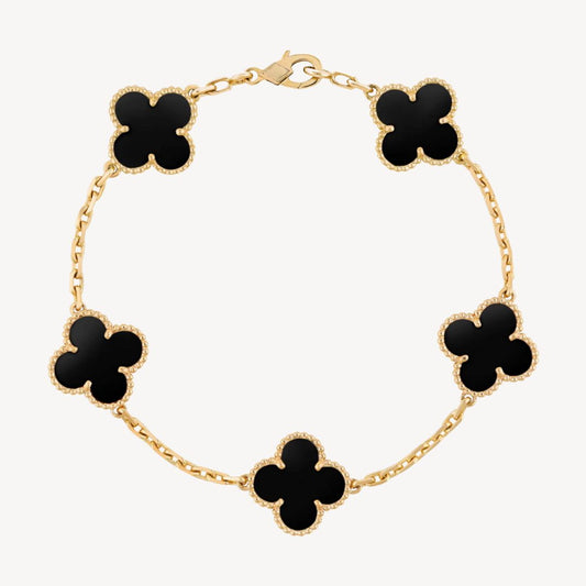Women's Pretty Four Leaf Clover Beaded Bracelet - Luxivelle