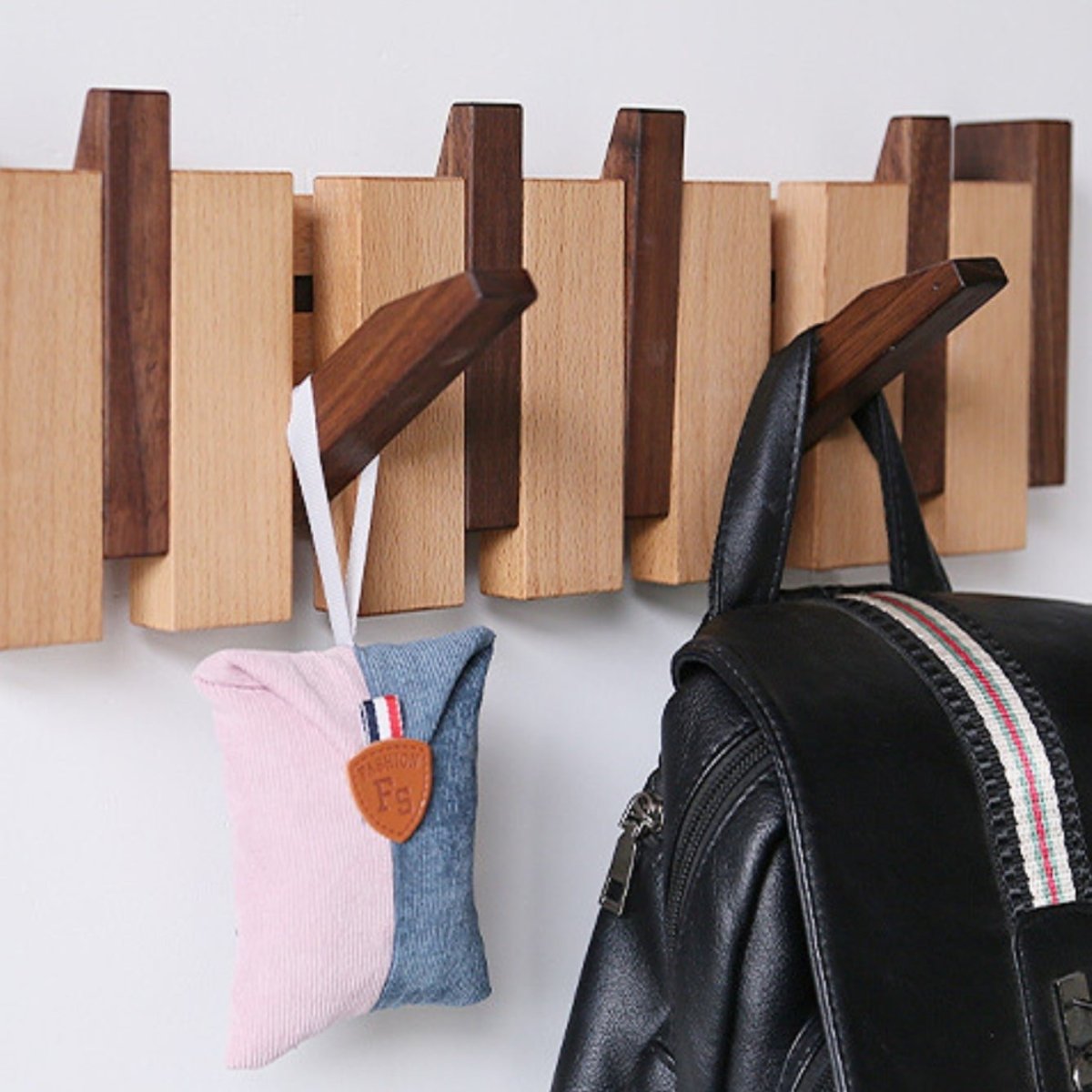 Rustic Wood Coat Rack for Entryway Decoration - Luxivelle