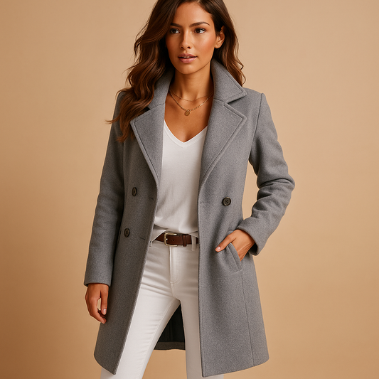 Classic Women's Button Front Trench Coat - Luxivelle
