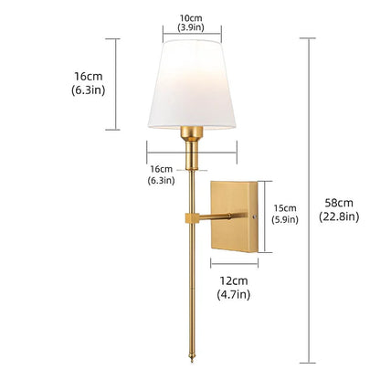 Elegant Rechargeable Wireless Wall Lamp 2 Pack with Remote, Metal and Cloth Finish, Suitable for Indoor and Outdoor Use