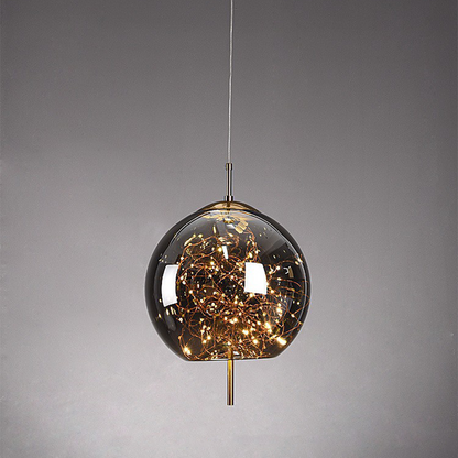 Elegant Scandinavian LED pendant light with sleek glass design; perfect for modern spaces, enhancing ambiance with soft glow.