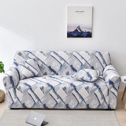 Coastal Blue Slipcover for Printed Couches - Luxivelle
