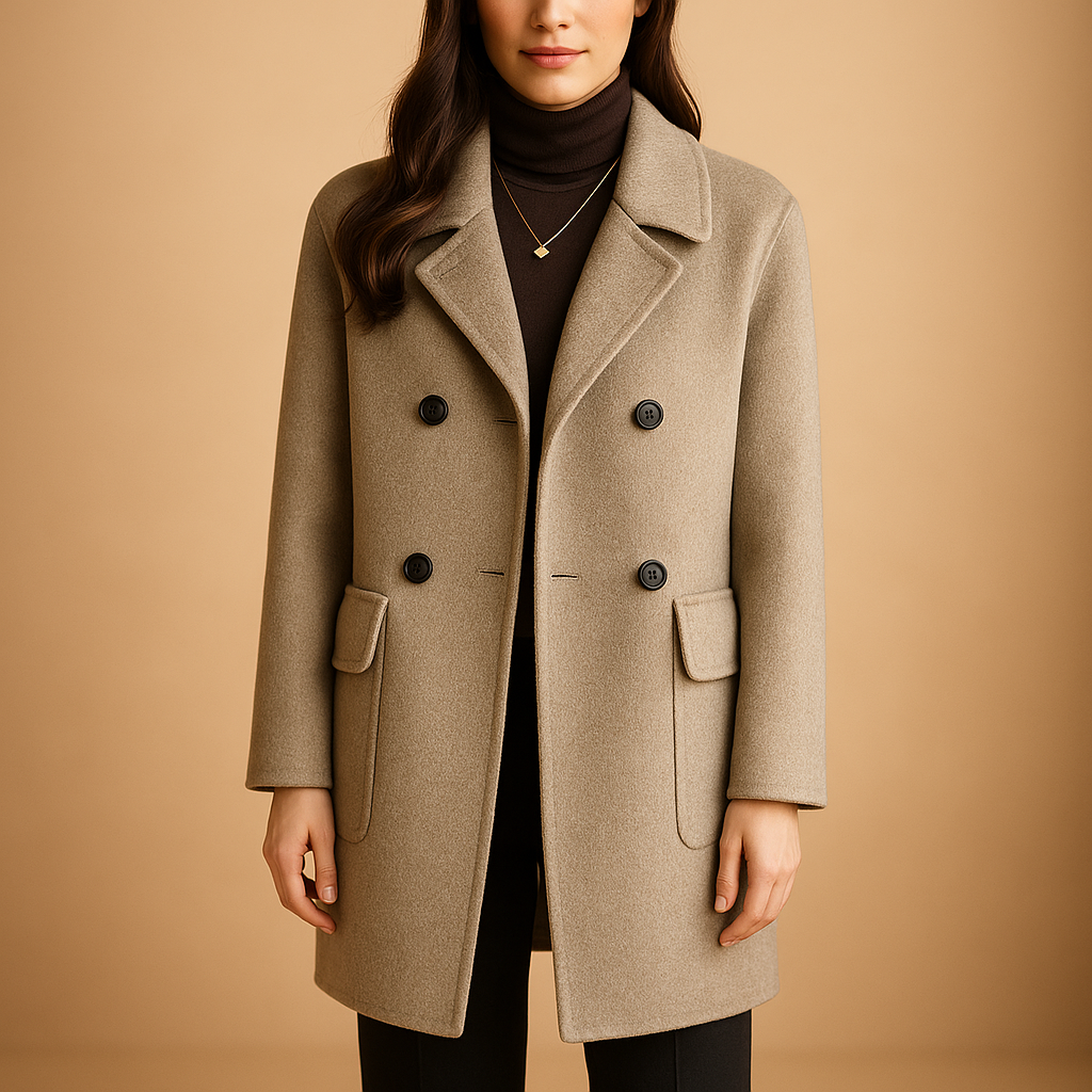 Elegant solid-color overcoat for women with relaxed fit and soft fabric, ideal for stylish comfort across all seasons.