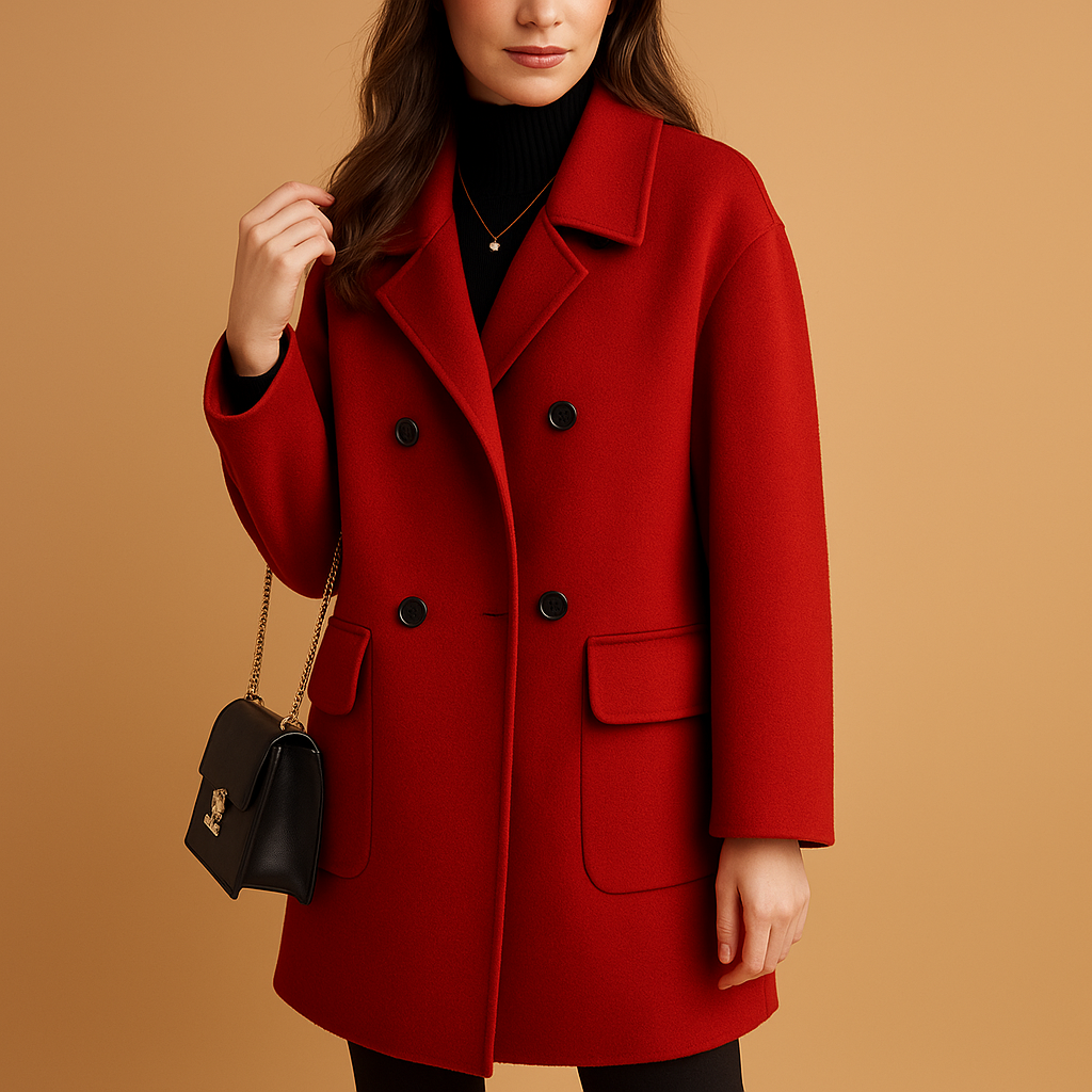 Elegant solid-color overcoat for women with relaxed fit and soft fabric, ideal for stylish comfort across all seasons.