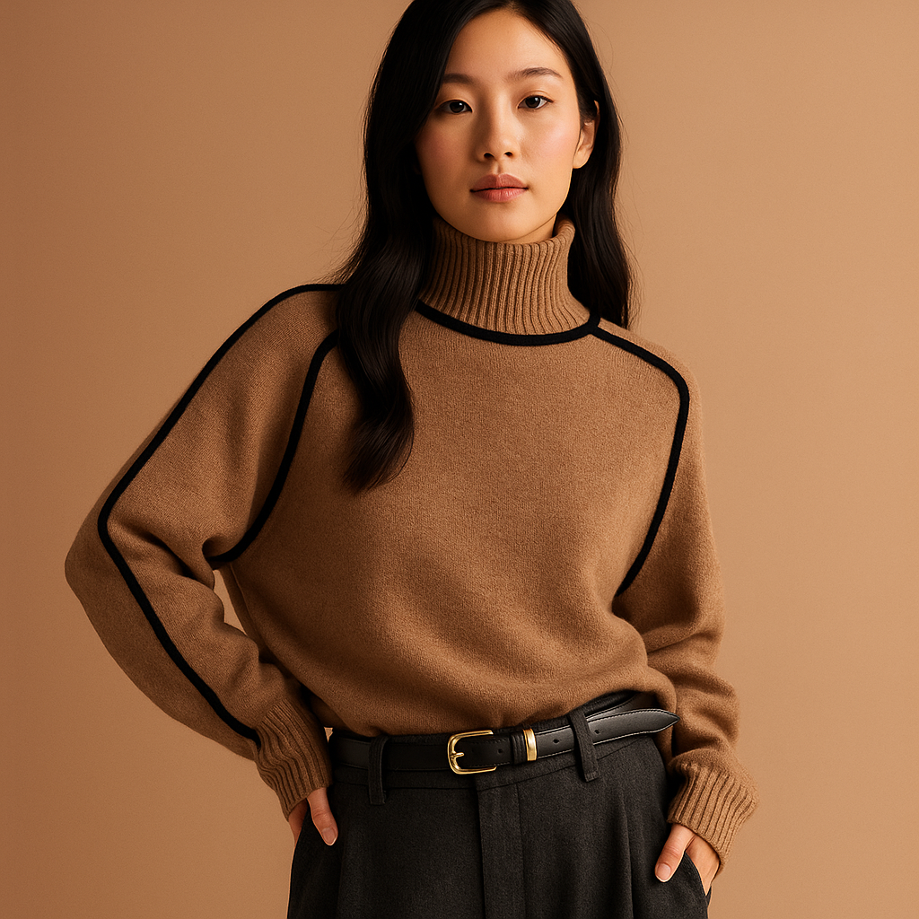 Classic Women's Turtleneck Sweater - Luxivelle