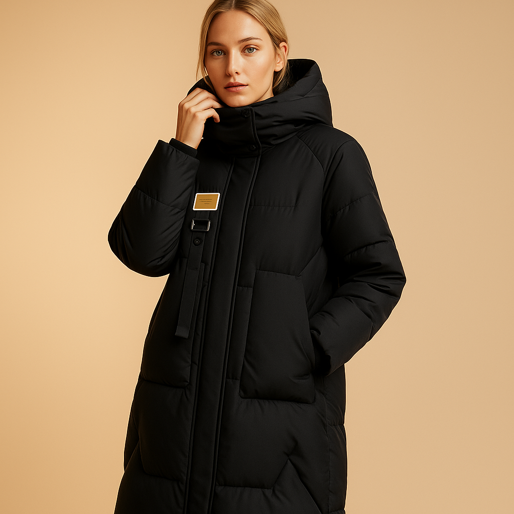 Stylish Women's Insulated Parka Coat with Pockets - Luxivelle