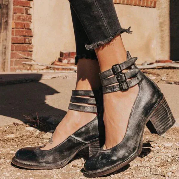 Ladies Low Heel Zip Up Ankle Boots - Luxivelle