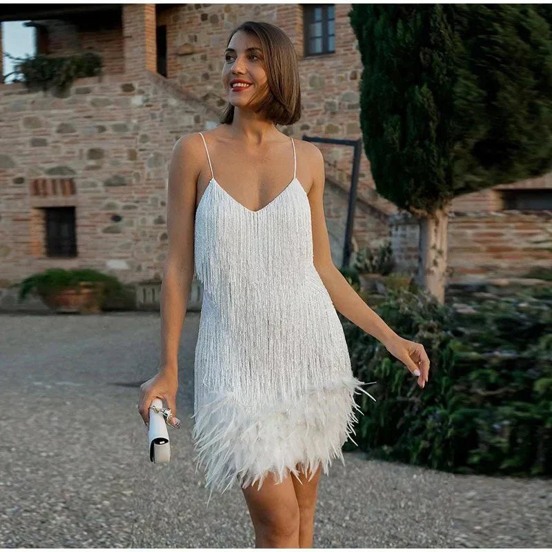 "Elegant women's cocktail dress with figure-hugging silhouette, perfect for formal events and special occasions."