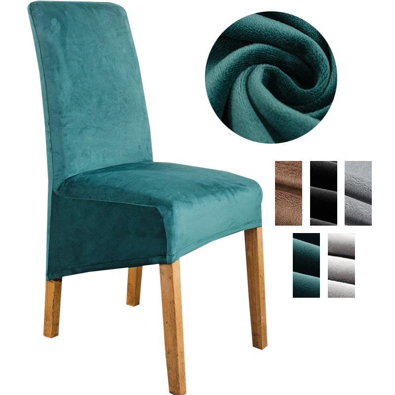 Elegant XL stretch velvet dining chair cover in camel, showcases plush velvet texture, ideal for home or events, fits armless